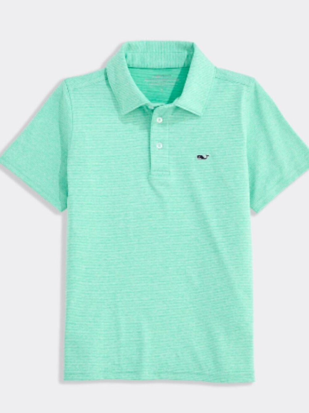 Vineyard Vines Boy’s Aqua and White Striped Polo